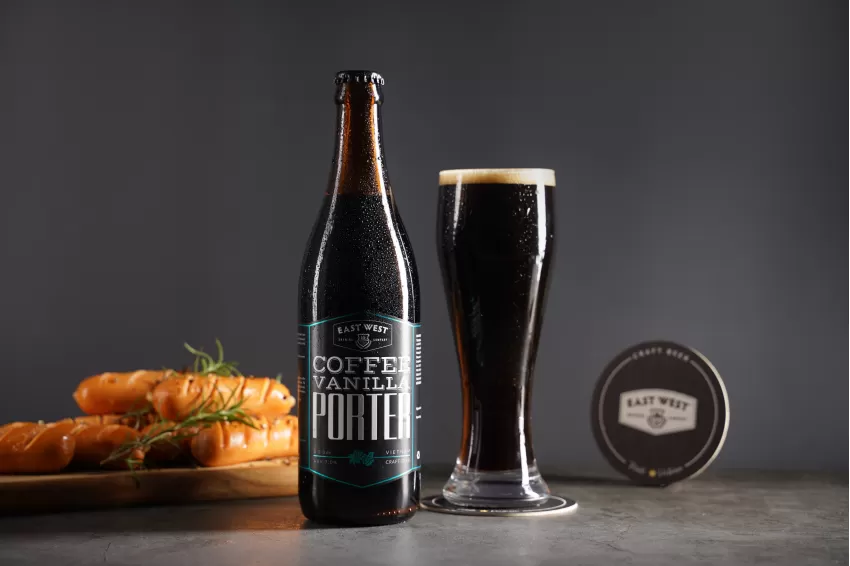 Bia Craft Coffee Vanilla Porter, Bia Ủ Lạnh Thủ Công, Hương Vị Đậm Đà Khó Cưỡng, Đủ Tầng Hương Từ Đắng Đến Ngọt