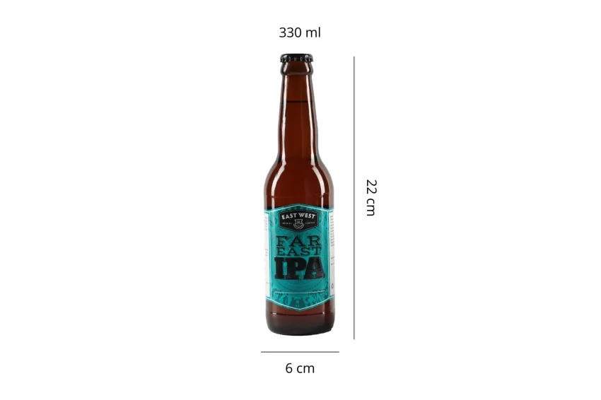 Far East Ipa Beer Bottle, Craft Beer, Premium Handcrafted Beer, Carefully Selected Ingredients, Unique Brewing Formula, Bold Flavor