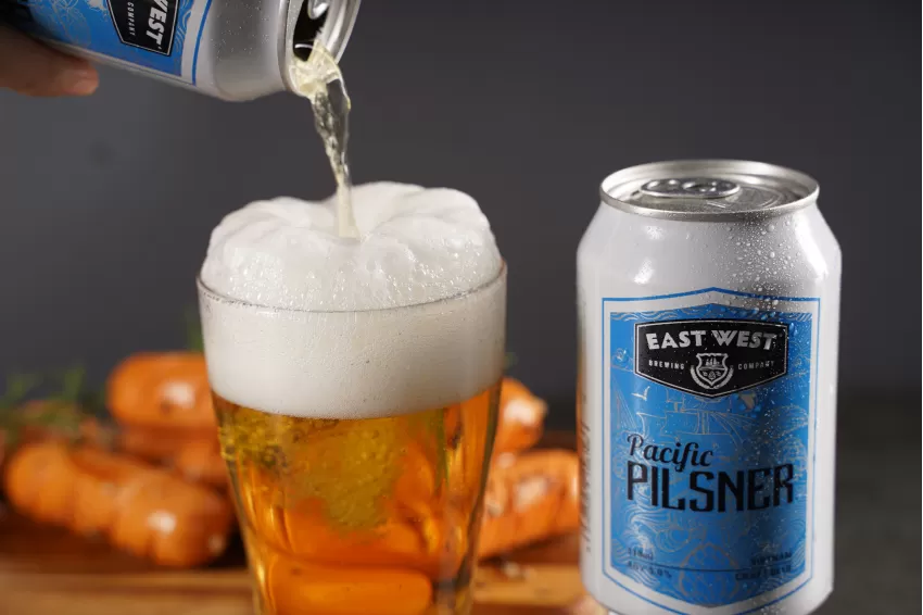 Bia Craft Pacific Pilsner, Lon 330ml, Hương Vị Cam Chanh Dịu Nhẹ, Bia Được Ủ, Thành Phần Chất Lượng, Thích Hợp Cho Mọi Dịp