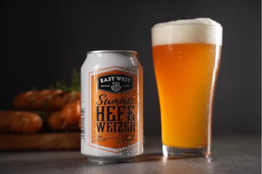 Summer Hefeweizen Craft Beer Can, Fresh And Cool Flavor, Uses High-Quality Hops, High-Quality Ingredients, Handcrafted Beer