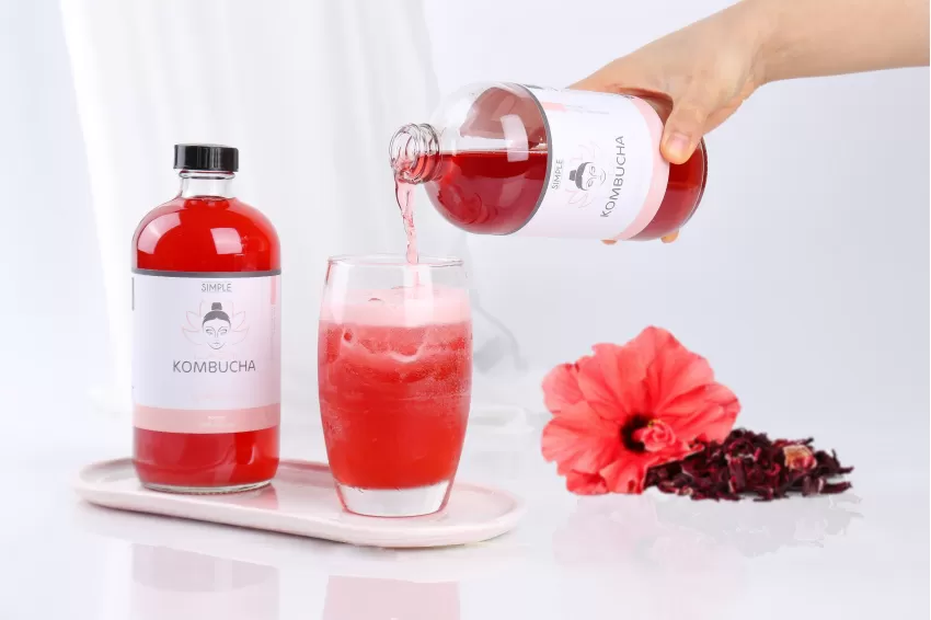 Kombucha Simple Hoa Bụp Giấm, Trà Lên Men Tự Nhiên, Hương Vị Chua Ngọt, Lợi Khuẩn Tốt Cho Tiêu Hóa, Quà Tặng Sức Khỏe