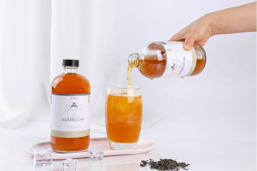 Kombucha Original, Trà Đen Hữu Cơ Lên Men, Lợi Khuẩn Tốt Cho Tiêu Hóa, Thức Uống Giảm Đường Huyết, Quà Tặng Sức Khỏe