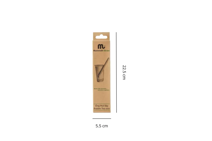 Reed Straw, Bubble Tea Size, Never Get Soggy in Water, Natural Ingredients, Safe to Use, Environmental Friendly