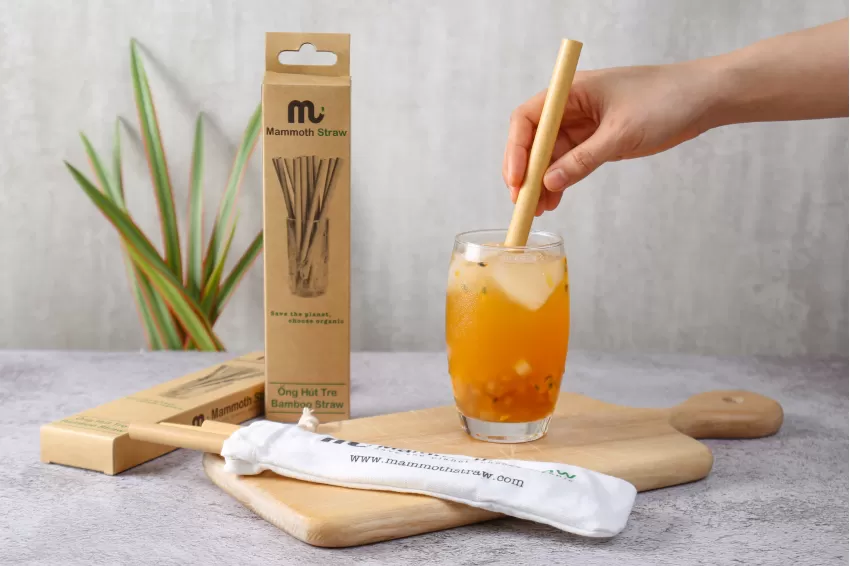 Bamboo Straw, High Durability, Easy to Clean, Reusable, Reduces Waste, Easily Biodegradable, Sustainable Living