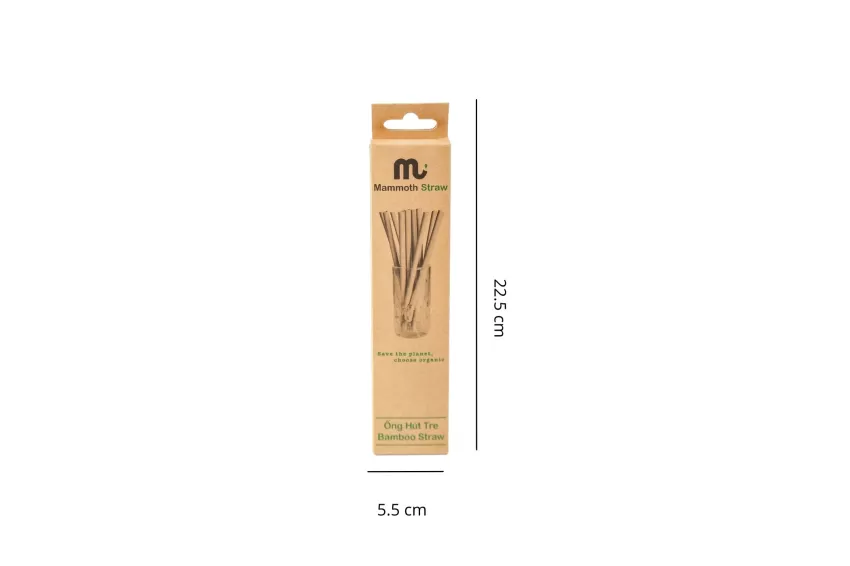 Bamboo Straw, High Durability, Easy to Clean, Reusable, Reduces Waste, Easily Biodegradable, Sustainable Living