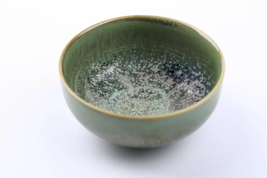 European Ceramic Bowl, Crystal Green Collection, Fire Glaze Ceramics, High Quality, Decoration, Vietnamese Ceramics, Gifts