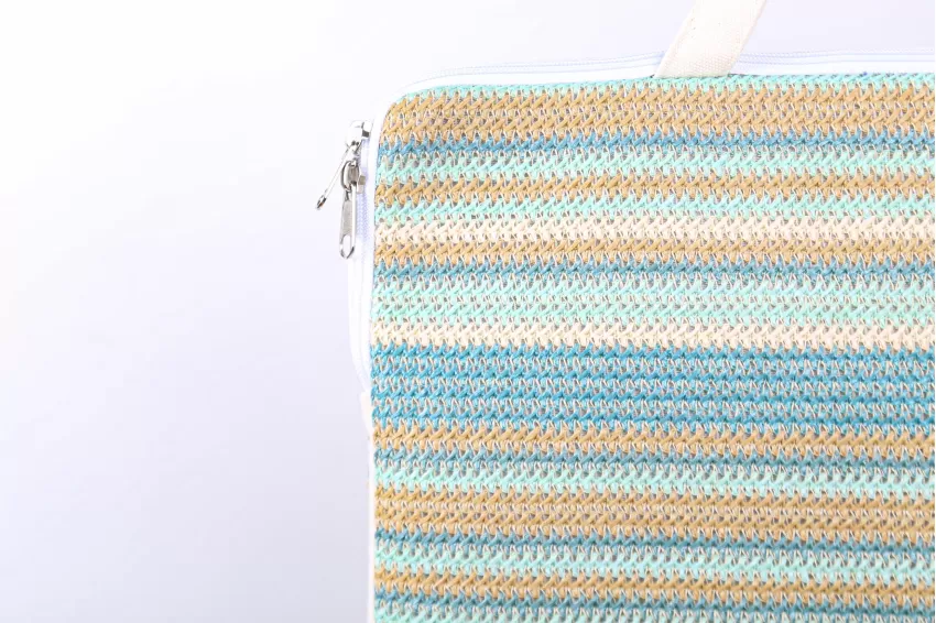 Handwoven Recycled Plastic Laptop Bag, Beautiful Design, Elegant Color, Square Shape, Modern And Youthful