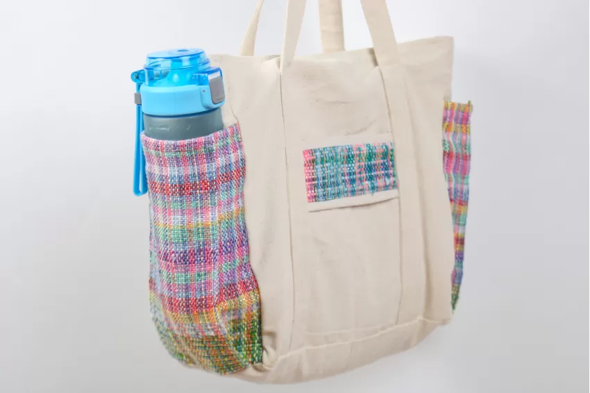 Handwoven Recycled Plastic Handbag, Size L, Spacious And Practical Design, Durable And Long-Lasting Use