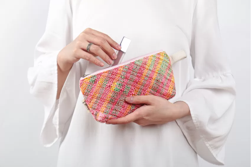 Handwoven Recycled Plastic Pouch