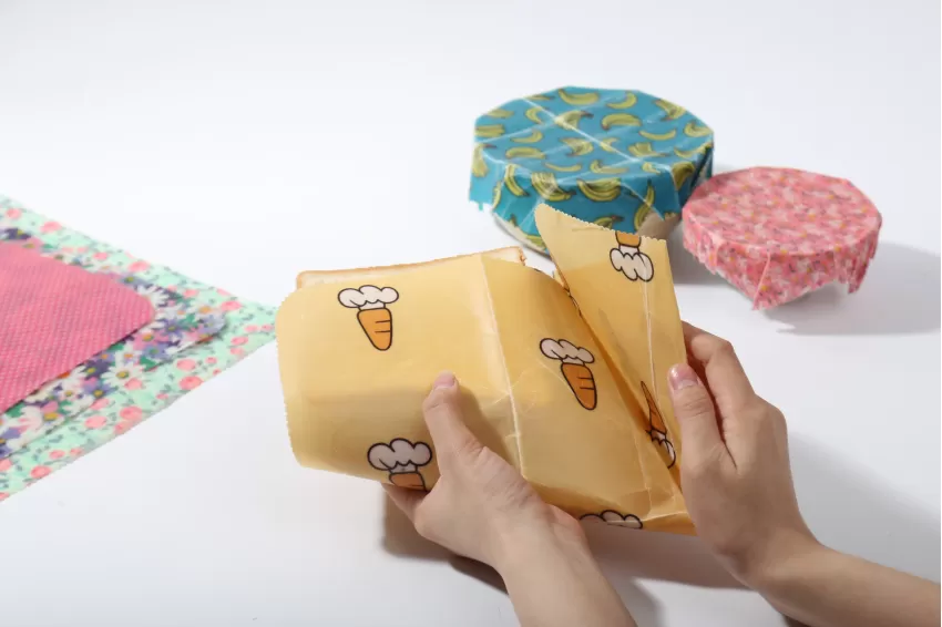 Vải Sáp Ong Bọc Thực Phẩm, Có Thể Tái Sử Dụng, Vải Sáp Ong Chống Nước Tốt, Sáp Thiên Nhiên, Vải Bọc Thực Phẩm, Đồ Dùng Nhà Bếp, Thân Thiện Môi Trường