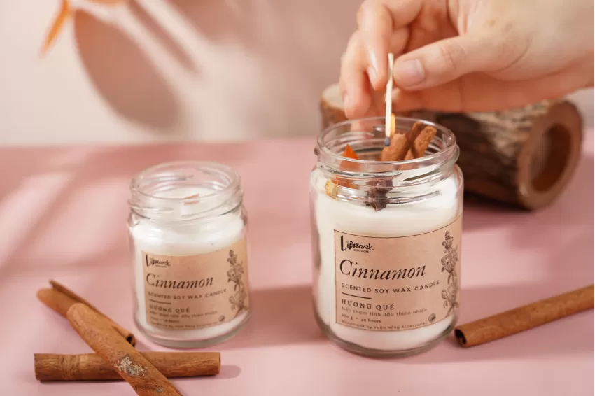 Natural Soy Wax Scented Candle, Cinnamon