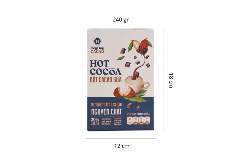 Milk Cocoa Powder, Box Of 12 Packages