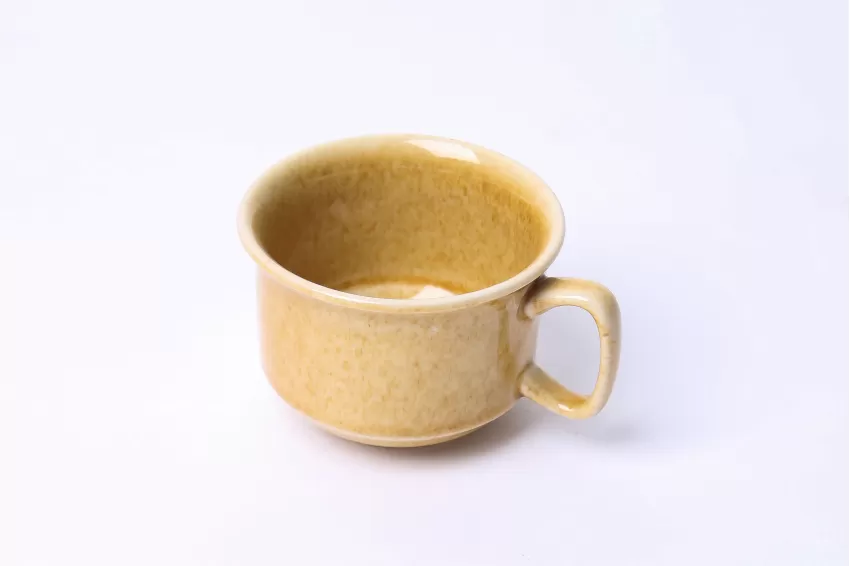 Vietnamese Coffee Cup, Harvest Gold Collection, Glossy Yellow Color Cup, Handcrafted Ceramic, Vietnamese Beauty, Premium Color