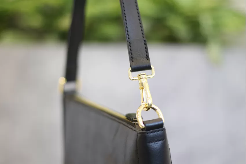 Camilia Baguette Leather Shoulder Bag