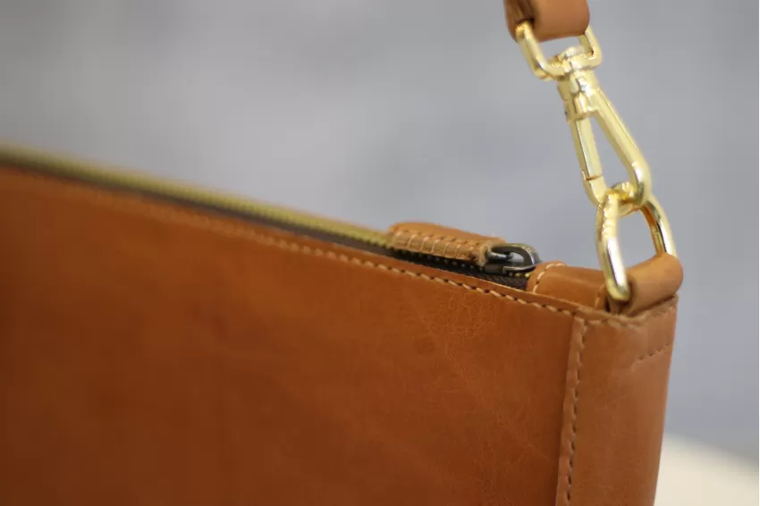 Camilia Baguette Leather Shoulder Bag