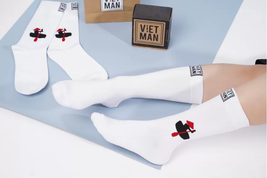 2 Pair Of Crew-Cut Socks Set, Socks With Patterns, Unisex Socks, High-Cut Socks, Cute Patterned Socks, Thick Socks