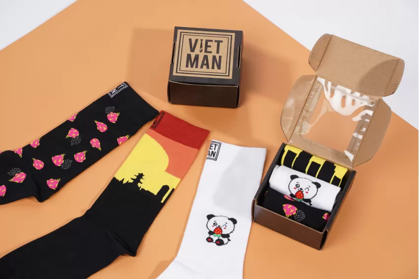 3 Pairs Of Crew-Cut Socks Set, Colorful Patterned Socks, Thick High-Cut Socks, Less Prone To Lint Socks, Gift For Friends