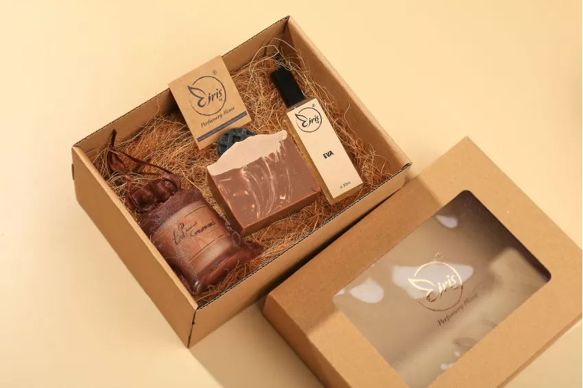 Sweet Scented Gift Box (Handmade Soap, Scented Candle & Perfume)