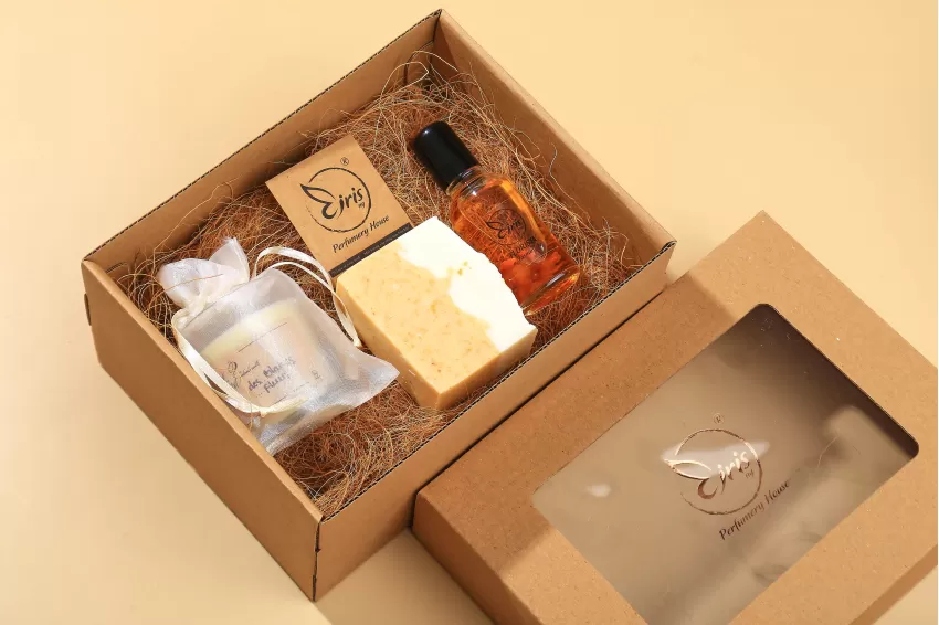 Jasmine Scented Gift Box (Handmade Soap, Scented Candle & Perfume)