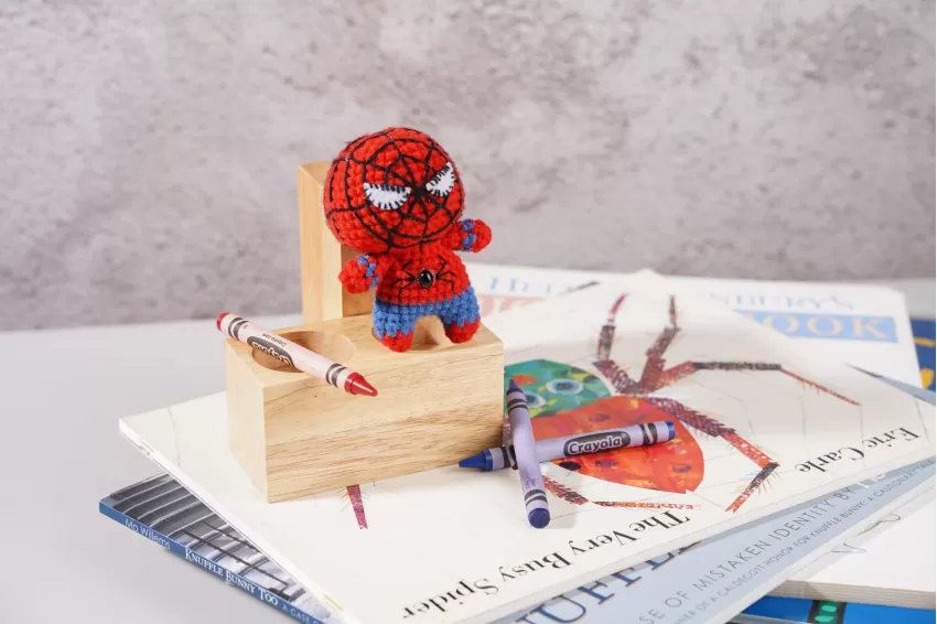 Handmade Crochet Spiderman, Mini Spider Keychain, Spiderman Stuffed Animal, Handmade Woolen Spiderman, Spiderman Toy