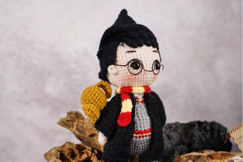 Harry Potter Crochet Doll, Harry Potter Plushie, Crochet Plushie, Toys for Kids, Cute Plushie, Gift for Kids