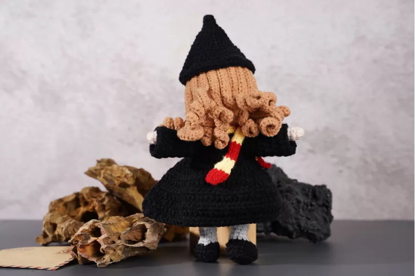 Hermione Granger Crochet Doll, Hermione Doll, Woolen Plush Keychain, Hermione Keychain Made Of Wool, Graduation Gift