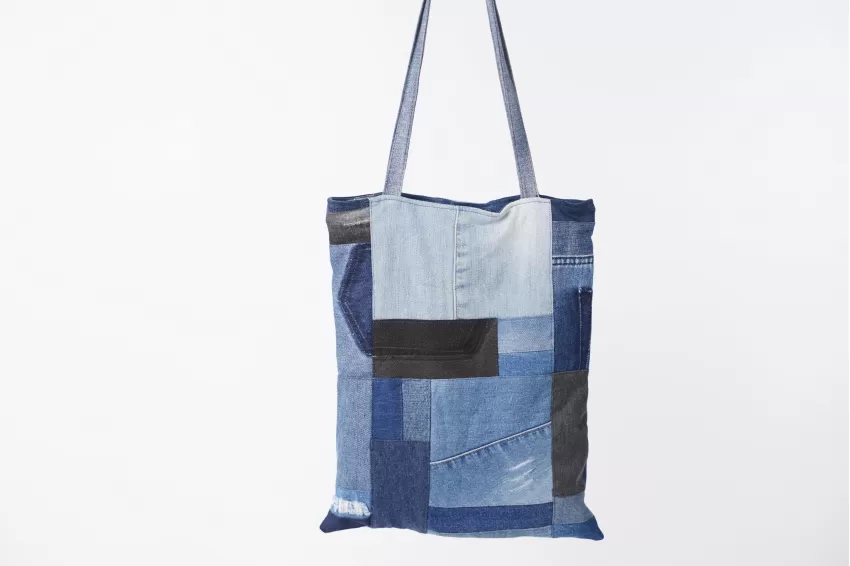 Big Size Denim Tote Bag From Old Jeans