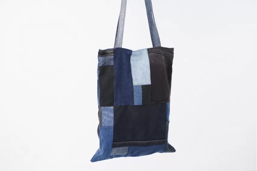 Big Size Denim Tote Bag From Old Jeans