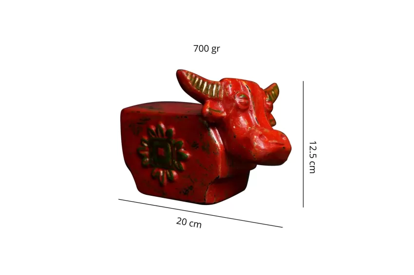 Lacquered Buffalo, Vietnamese Elements, Beautiful Feng Shui Decor, Interior Decoration, Feng Shui Gift, Corporate Gift