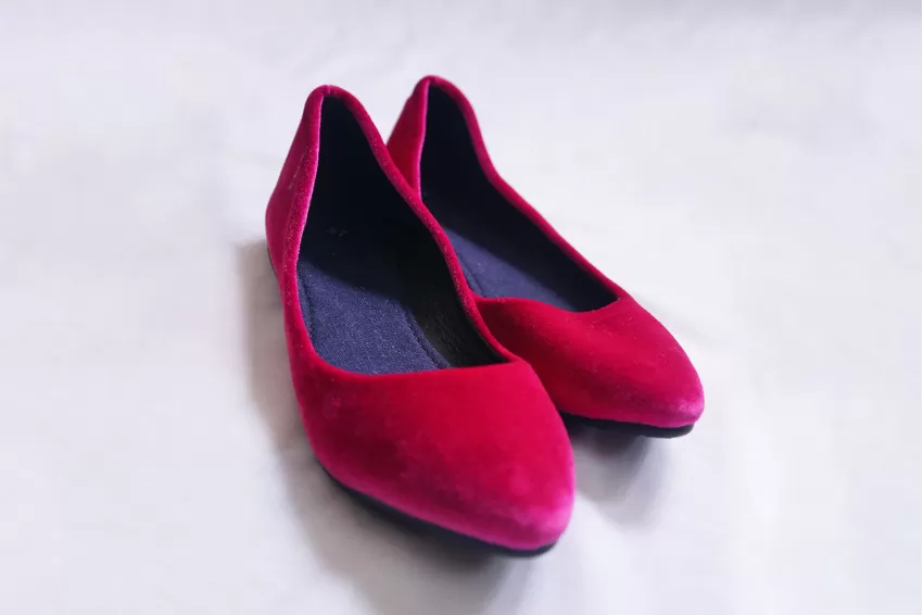 Vietnamese Handmade Velvet Flat Shoes, Classic Velvet Shoes, Soft Velvet Shoes, Handmade Doll Shoes, Low Velvet Fabric Shoes