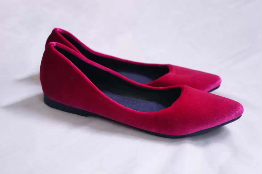 Vietnamese Handmade Velvet Flat Shoes, Classic Velvet Shoes, Soft Velvet Shoes, Handmade Doll Shoes, Low Velvet Fabric Shoes