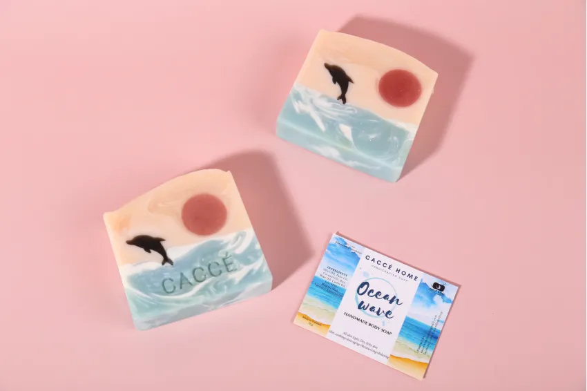 Ocean Wave And Dolphin Lavender Handmade Soap For Relaxation Ocean Wave And Dolphin Lavender Handmade Soap For Relaxation