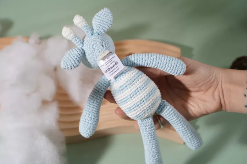 Crochet Giraffe Rattle Toy