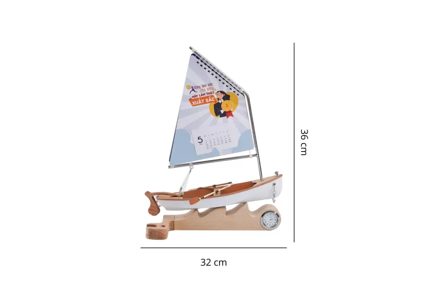 Lucky Paddles Sailboat Model C250.T10 With Calendar