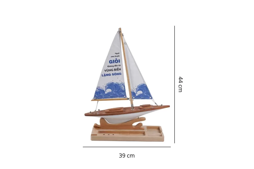 Lucky Sailboat Model L380.T2 With Art Silk Fabric Double Sail