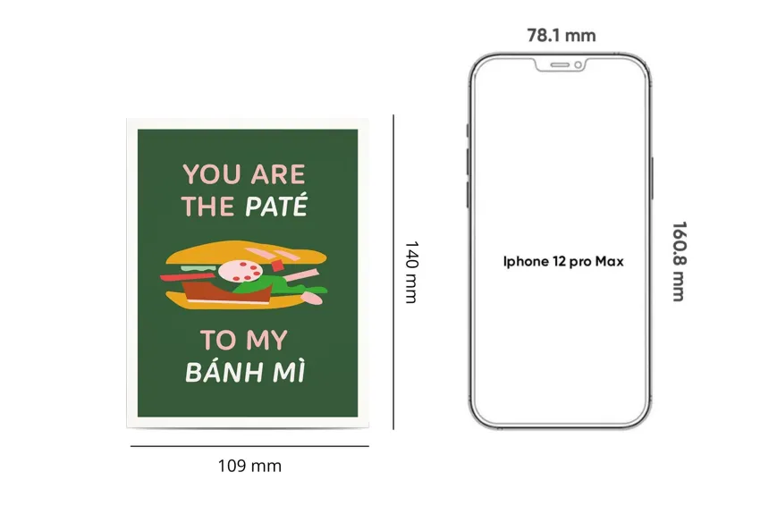 Bưu Thiếp Bánh Mì, Thiệp In Hình Bánh Mì, Thiệp Nghệ Thuật Độc Đáo, Thiệp Tặng Người Yêu Nước Ngoài, Quà Lưu Niệm Việt Nam