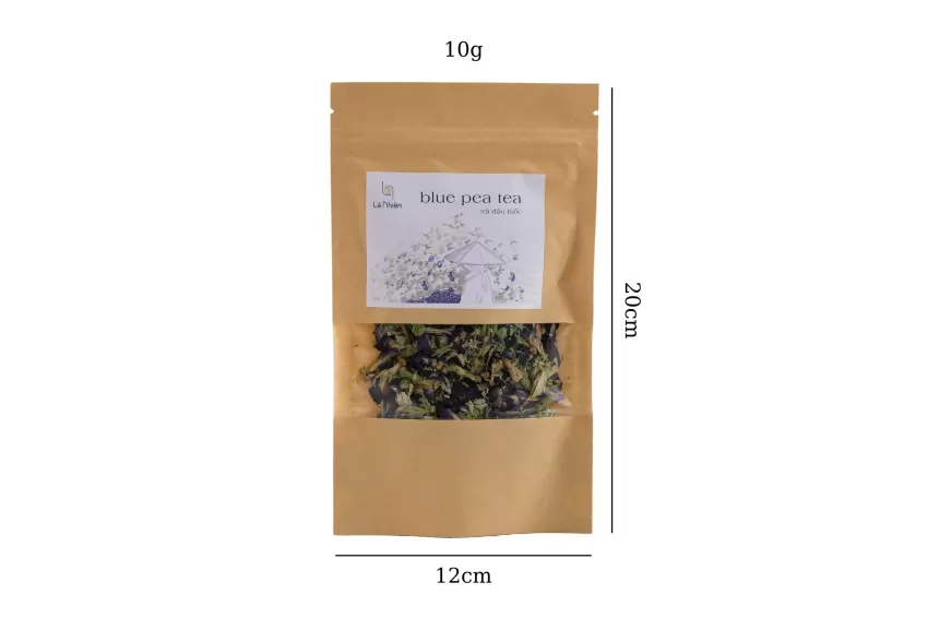 Butterfly Pea Flower Tea, Zip Bag of 10g, Herbal Blend for Restful Sleep, Natural Herbs, Vietnam Ingredients, Trial Pack