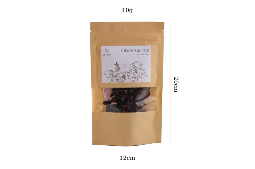 Hibiscus Tea, Zip Bag of 10g, Roselle Tea, Herbal Blend, Women's Wellness Tea, Radiant Beauty Tea, Anti-Aging