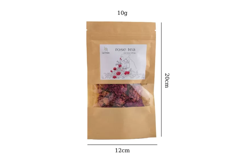 Dried Rose Tea, Zip Bag of 10g, Beauty Boost Tea, Women's Wellness Tea, Herbal Tea Blend, Gift for Her