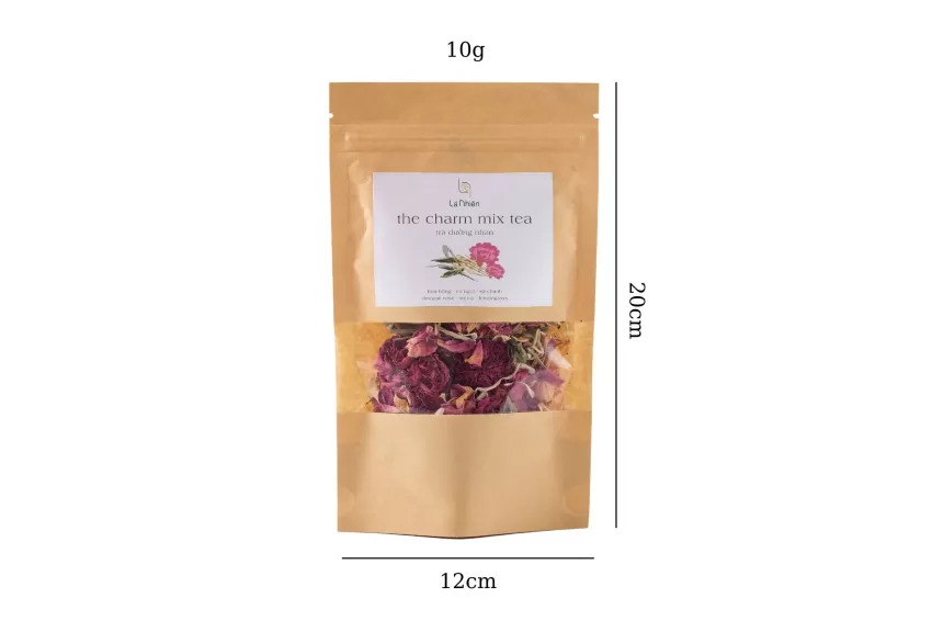 The Charm Tea Blend, Zig Bag, Tea for Women's Wellness, Herbal Blend, Skin Rejuvenation Tea, Healthy Gift, Beauty Tea