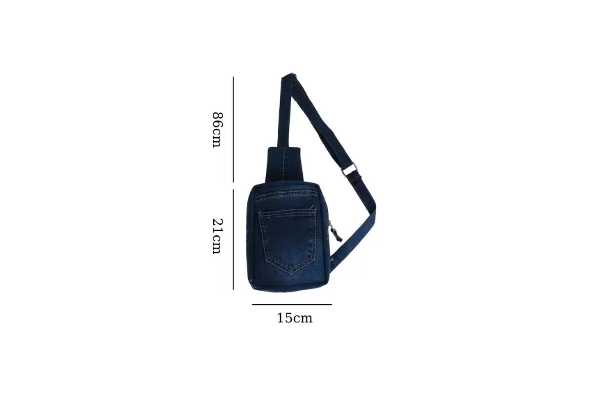 Denim Crossbody Bag From Recycled Jeans