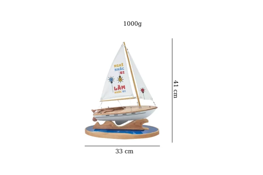 Lucky SailboatModel C300.T10 With Art Silk Fabric Sail