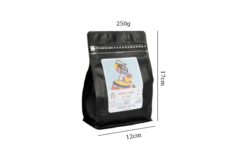 Gióng Giả, Cà Phê Robusta Blend Chất Lượng Cao, Cà Phê Rang Xay, Nguyên Liệu Sạch, Cà Phê Chất Lượng Cao, Hương Vị Đậm Đà, Cà Phê Thủ Công