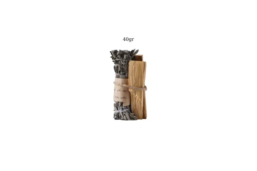 Sage And Palo Santo Smudge Set, Natural Ingredients, Herbal Room Diffusion, Improves Mood, Creates A Peaceful Living Space, Corporate Gift