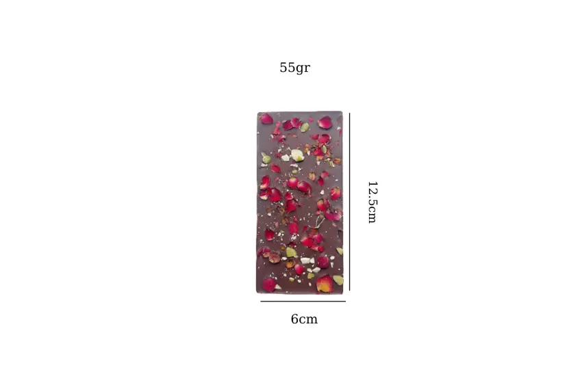 Thanh Chocolate Bark Hoa Hồng, Socola Việt Nam, Socola Ngon, Socola Nguyên Chất, Quà Valentine Độc Đáo, Quà Tặng Lãng Mạn