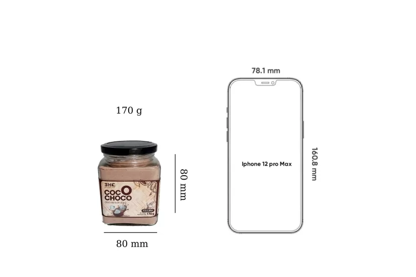 170g Coconut Chocolate Powder, Glass Jar, Sweet And Slightly Bitter Chocolate Flavor, Creamy Coconut Milk Flavor, Versatile For Cooking