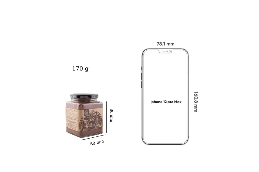 170g Bột Socola Nguyên Chất, Hũ Thủy Tinh, Chứa Socola Đen Và Cacao Mass, Hũ Thủy Tinh Sang Trọng, Phù Hợp Làm Quà Tặng