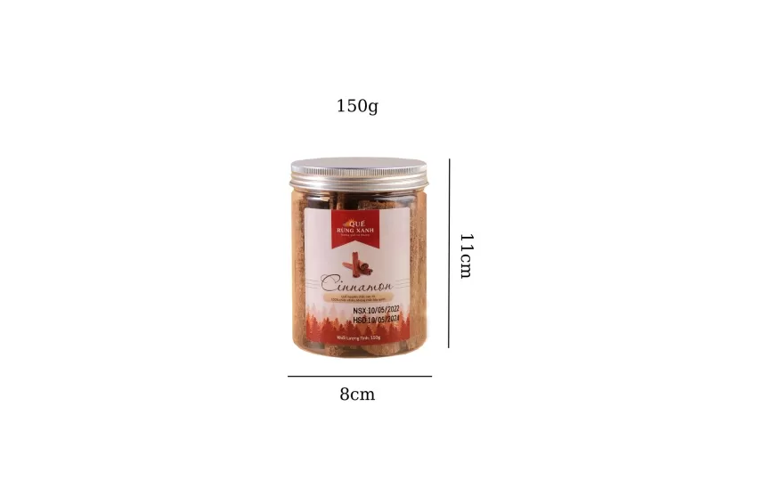 Quế Thanh, Hộp 150g, Quế Tự Nhiên, Trang Trí Bánh Ngọt, Trang Trí Không Gian Sống, Quế Nguyên Chất Cạo Vỏ