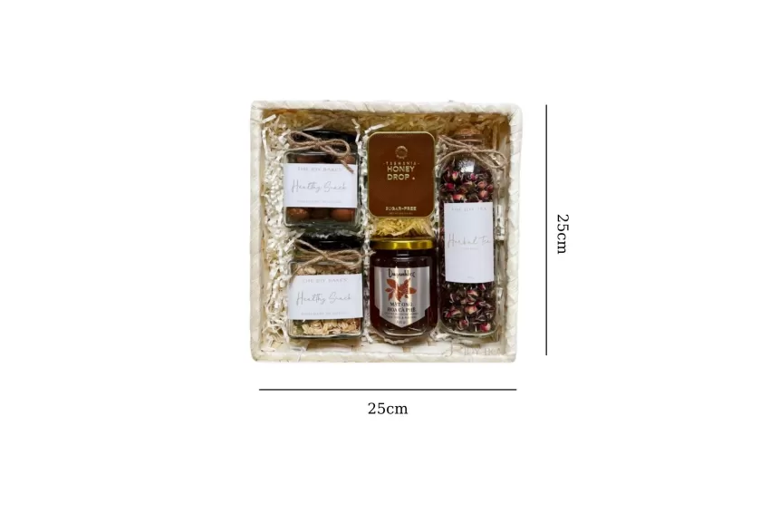 Honey Tea Nuts Gift Set, Healthy Gift, Tea And Nuts Gift Set, Stylish And High-Quality, Healthy Snacks, Suitable For All Ages, Promotes Relaxation And Well-Being