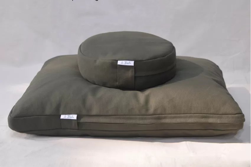 Kapok Zabuton And Mung Bean Zafu Meditation Cushion Set, Original Color Collection